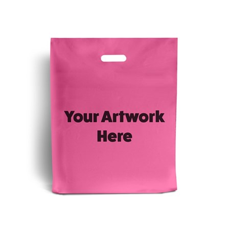Shocking Pink Branded Plastic Carrier Bags
