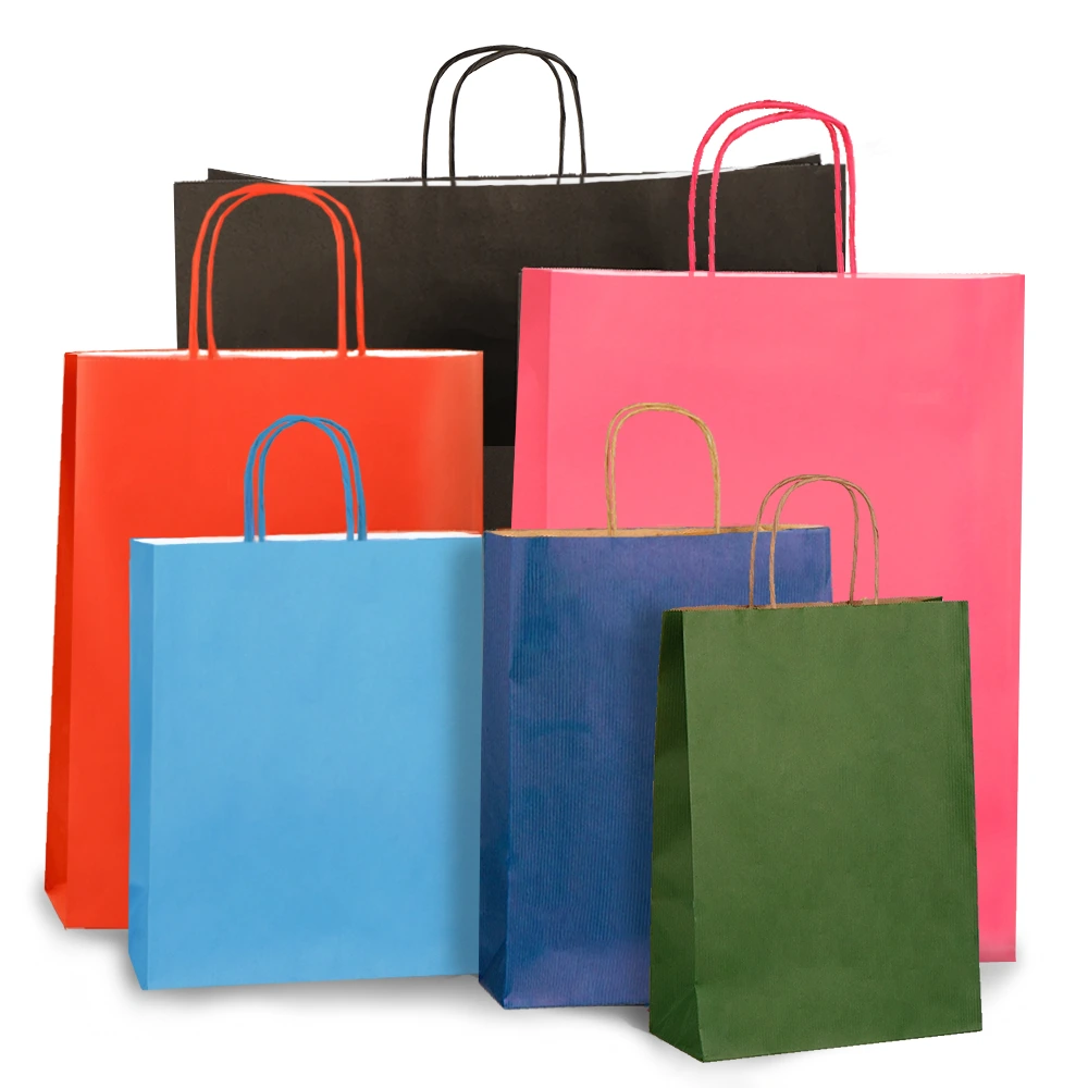 Coloured Paper Carrier Bags Twisted Handle Bags Carrier Bag Shop 5281