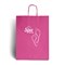 Magenta Branded Paper Bags with Twisted Handles