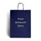 Dark Blue Branded Paper Bags with Twisted Handles