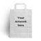 White Branded Flat Handle Carrier Bags
