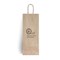 Brown Branded Twisted Handle One Bottle Bags