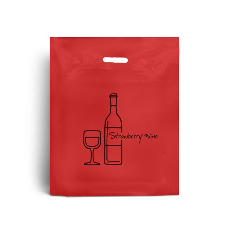 Red Branded Plastic Carrier Bags