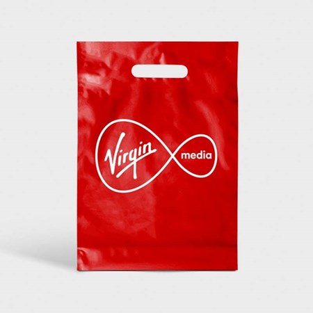 Printed Plastic Carrier Bags with Punched Out Handles